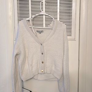 Winter wool white sweater with matching tank